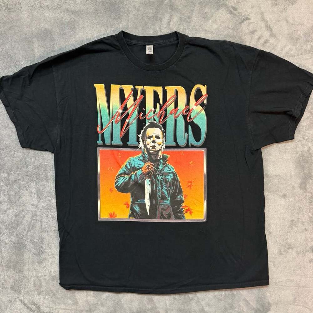 XL Michael Myers Graphic T-Shirt Black Horror Movie Tee